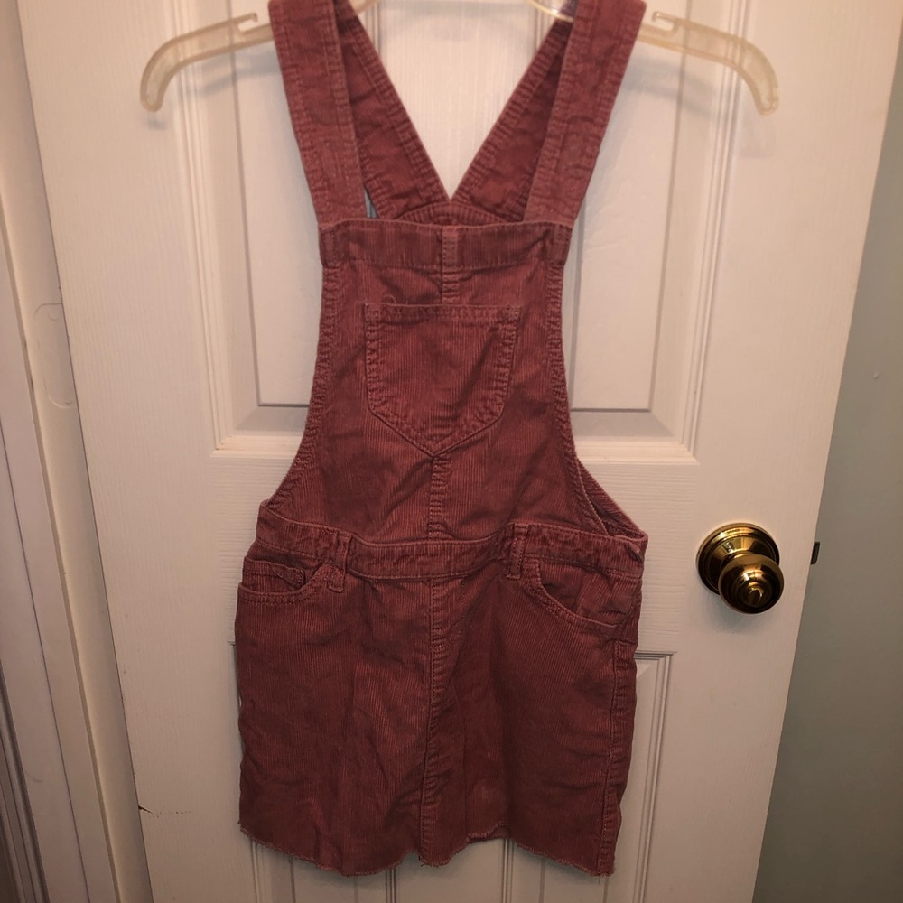 Girls Corduroy Pink Overall Skirt